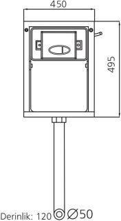Бачок скрытого монтажа для приставных унитазов SantiLine SL-05 с кнопкой чёрный матовый
